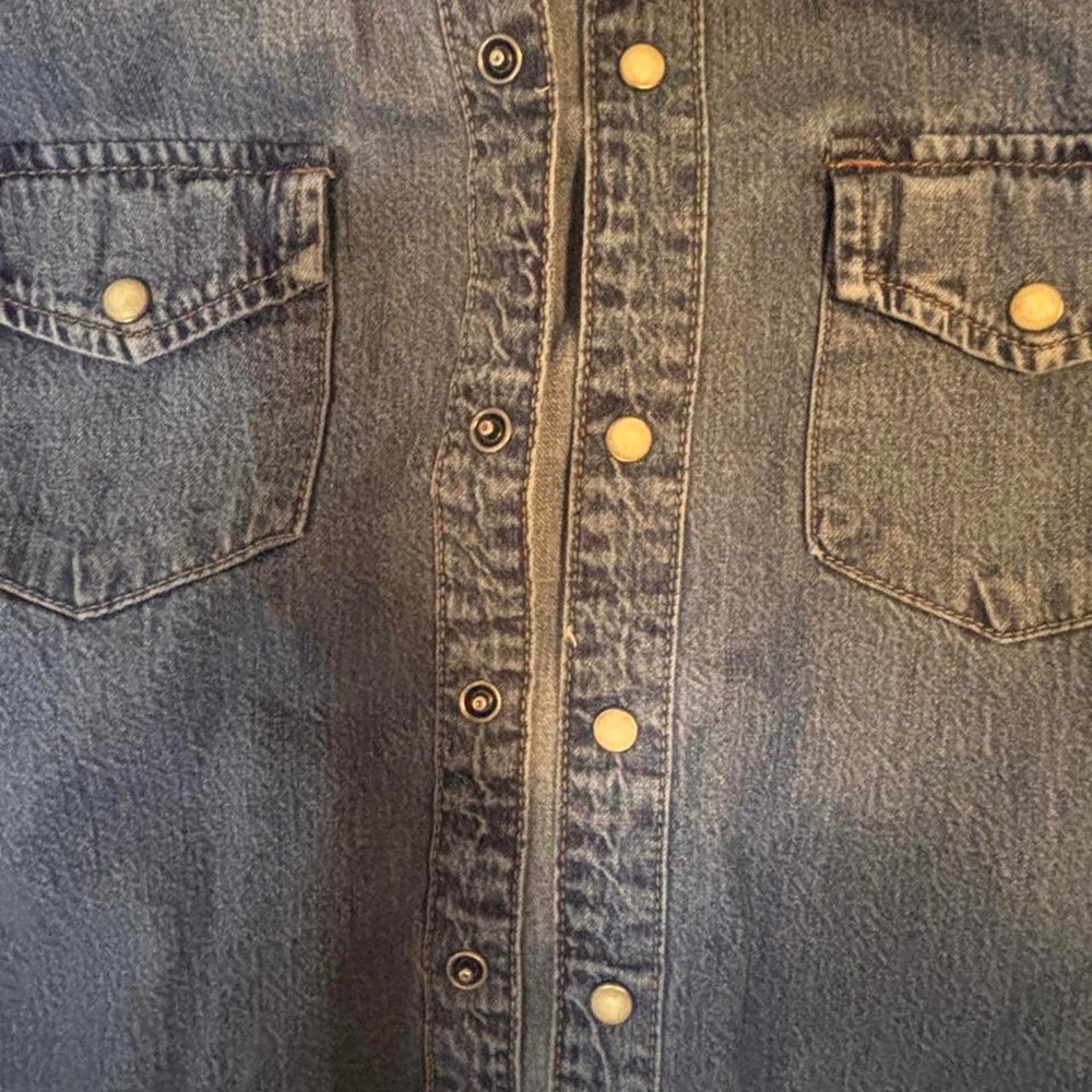 Lucky brand denim button snap shirt - Picture 4 of 6